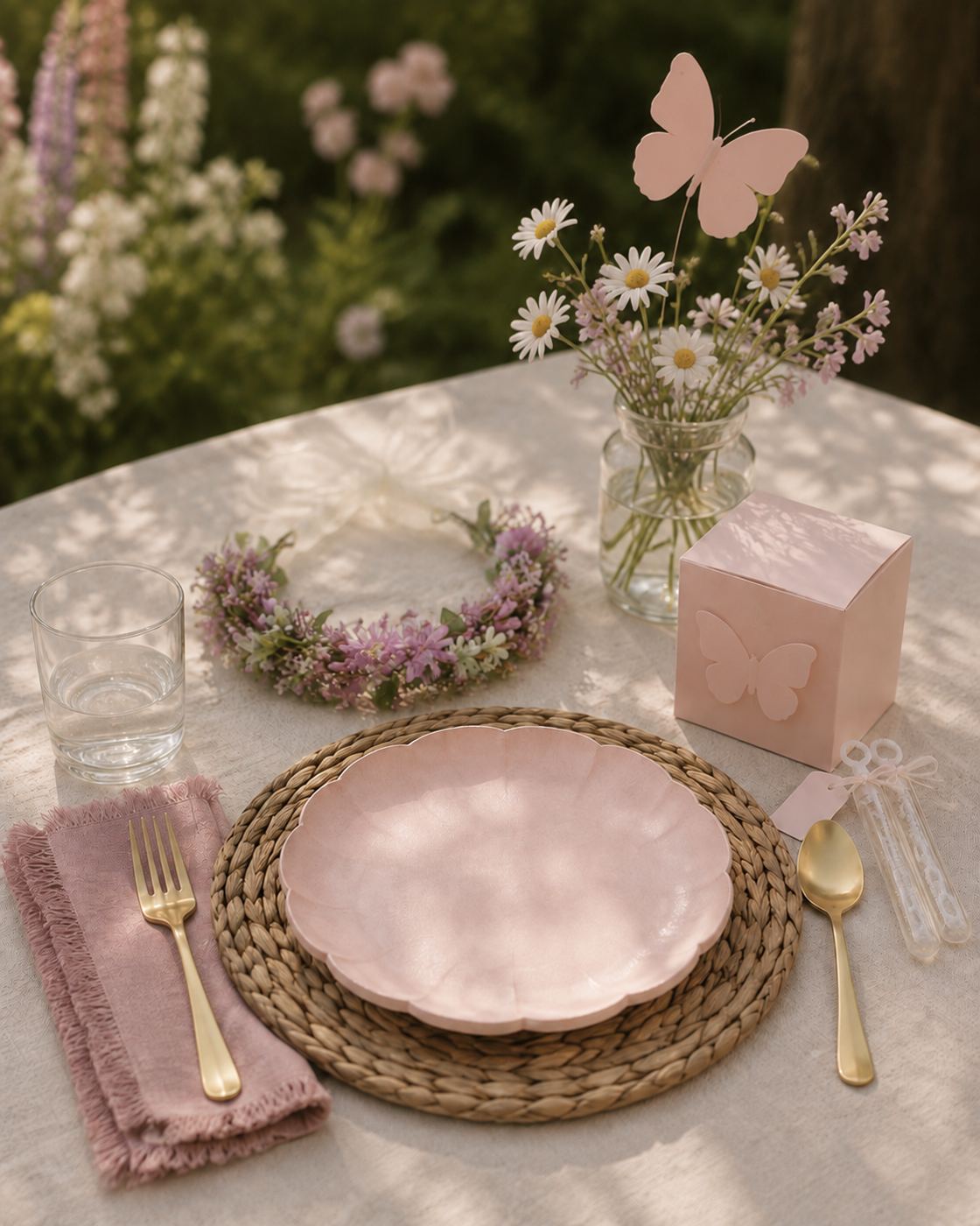 Papillon — detail of the place setting